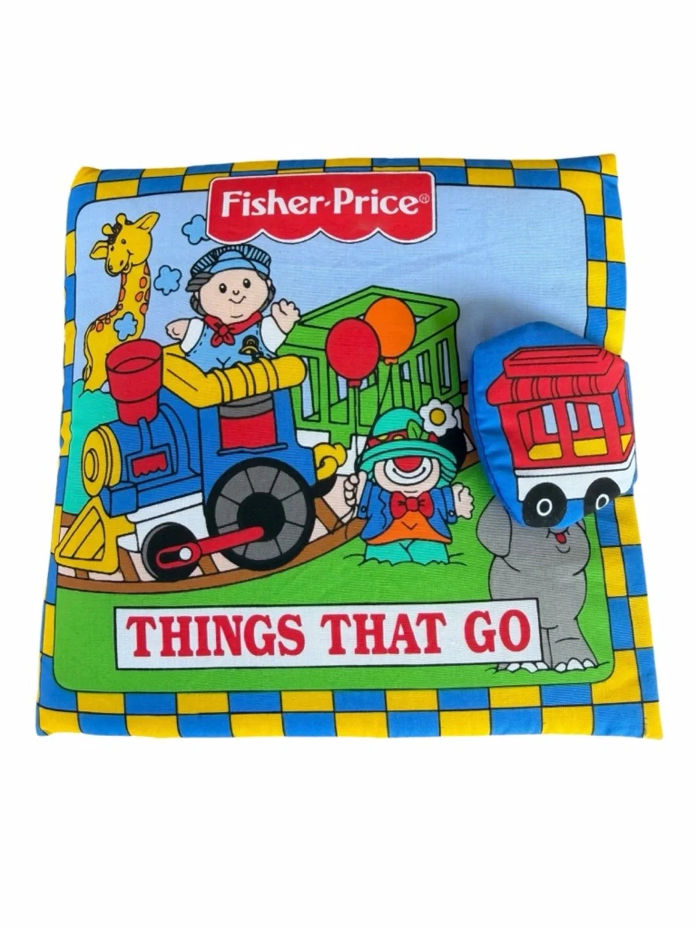 VTG Fisher-Price Little People Soft Play Interactive Cloth Book w/ Case 90s GUC